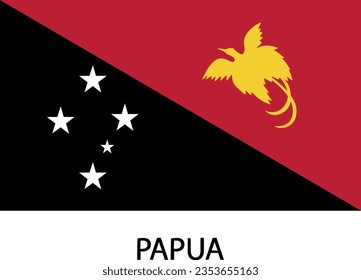 Papua flag nation flag vector art