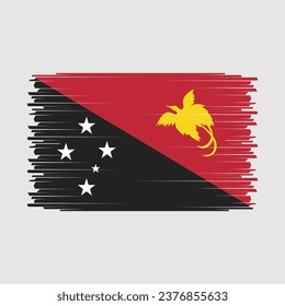 Diseño de iluminación de vectores de bandera de Papúa