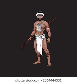 the papua man design vector