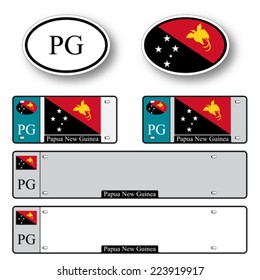 papua new guinea auto set against white background, abstract vector art illustration, image contains transparency