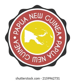 Papua New Guinea Badge Map Vector Seal Vector Sign. National Symbol Country Stamp Design Icon Label. 