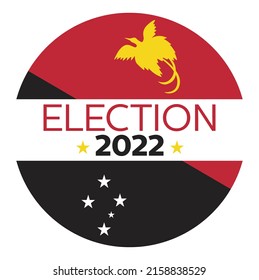 Papua New Guinea Election 2022 vector artwork. Editable clipart.