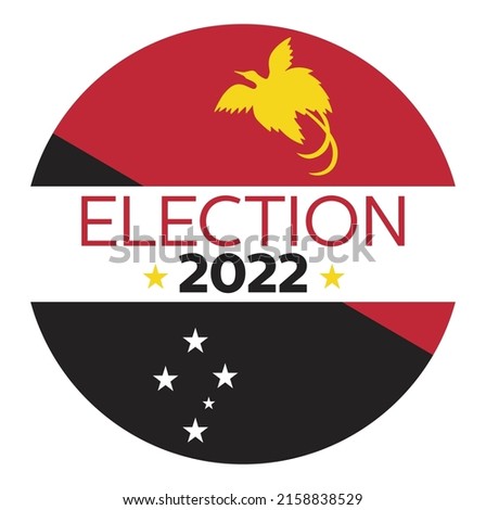 Papua New Guinea Election 2022 vector artwork. Editable clipart.