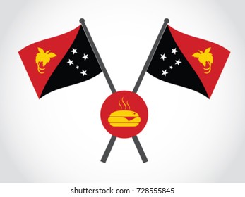 Papua New Guinea Emblem Burger