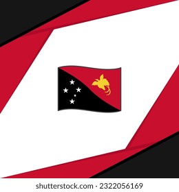 Papua New Guinea Flag Abstract Background Design Template. Papua New Guinea Independence Day Banner Social Media Post. Papua New Guinea