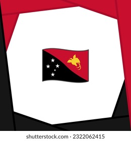 Papua New Guinea Flag Abstract Background Design Template. Papua New Guinea Independence Day Banner Social Media Post. Papua New Guinea Banner