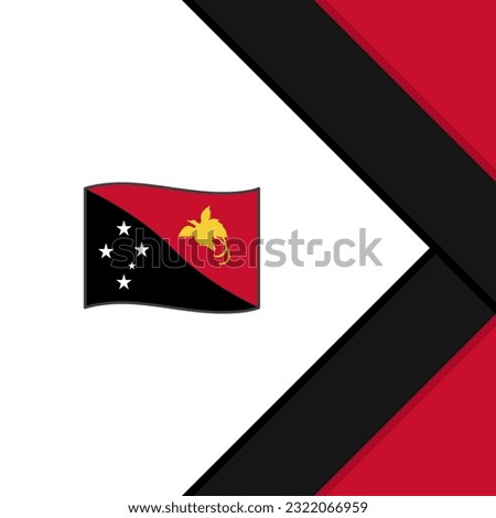 Papua New Guinea Flag Abstract Background Design Template. Papua New Guinea Independence Day Banner Social Media Post. Papua New Guinea Cartoon