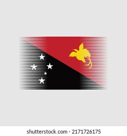 Papua New Guinea Flag Brush. National Flag