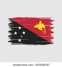 Papua New Guinea Flag Brush. National Flag