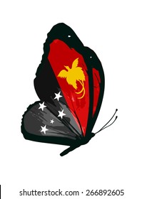 Papua New Guinea flag butterfly - vector
