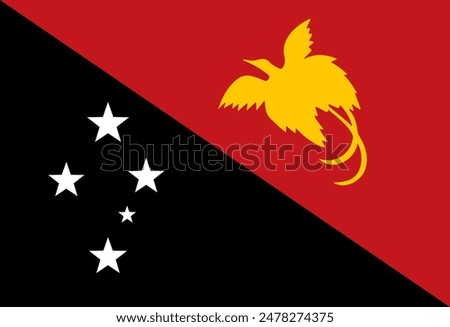 Papua New Guinea flag illustrator country flags symbol nation