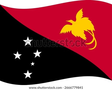Papua New Guinea flag illustrator country flags symbol nation waving icon