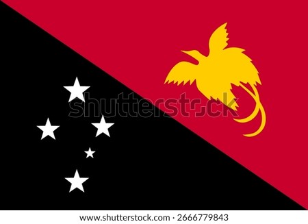 Papua New Guinea flag illustrator country flags symbol nation  