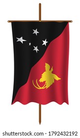 Papua New Guinea flag image vector.