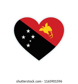 Papua New Guinea Flag. Papua New Guinea Love Flag.