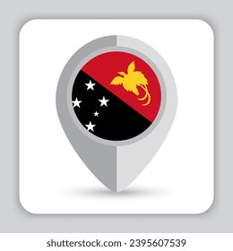Papua New Guinea Flag Pin Map Icon