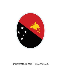 Papua New Guinea Flag. Papua New Guinea Round Flag.