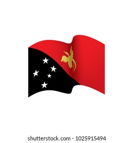 Papua New Guinea flag, vector illustration on a white background