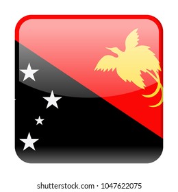 Papua New Guinea Flag Vector Square Icon - Illustration