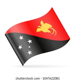 Papua New Guinea Flag Vector Waving Icon - Illustration