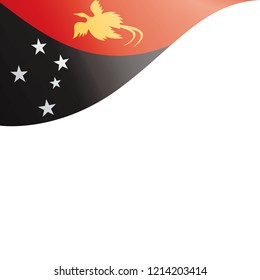 Papua New Guinea flag, vector illustration on a white background