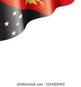 Papua New Guinea flag, vector illustration on a white background