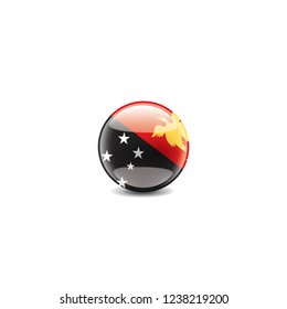 Papua New Guinea flag, vector illustration on a white background