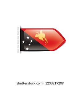 Papua New Guinea flag, vector illustration on a white background