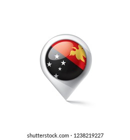 Papua New Guinea flag, vector illustration on a white background