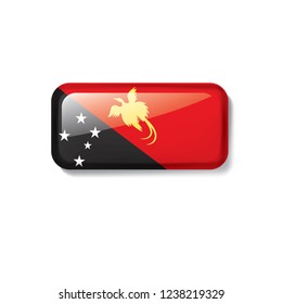 Papua New Guinea flag, vector illustration on a white background