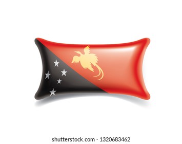 Papua New Guinea flag, vector illustration on a white background