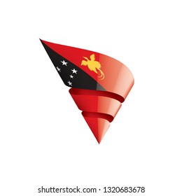 Papua New Guinea flag, vector illustration on a white background