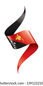 Papua New Guinea flag, vector illustration on a white background