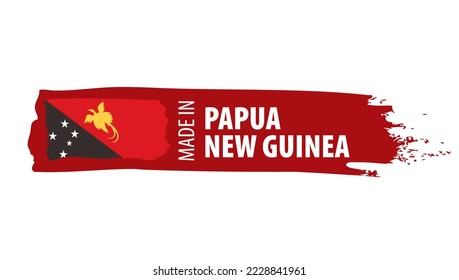 Bandera de Papua Nueva Guinea, ilustración vectorial en un fondo blanco