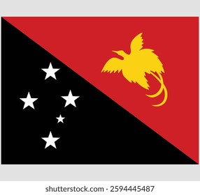 Papua New Guinea Flag Vector Design , Papua New Guinea Country Flag