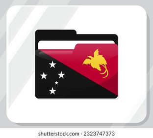 Papua New Guinea Glossy Folder Flag icon