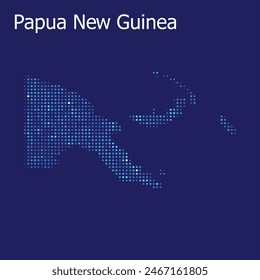 papua new guinea map with blue bg