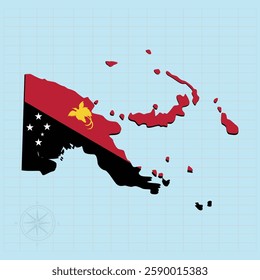  Papua New Guinea map Design Vector illustration graphic