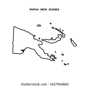 Papua new guinea map icon vector illustration