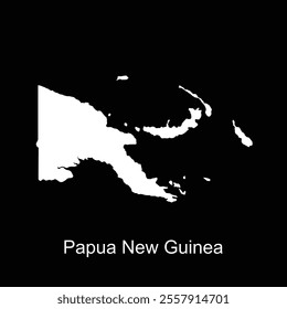 Papua New Guinea map icon illustration design