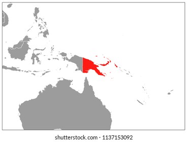 Papua new guinea map on gray base 