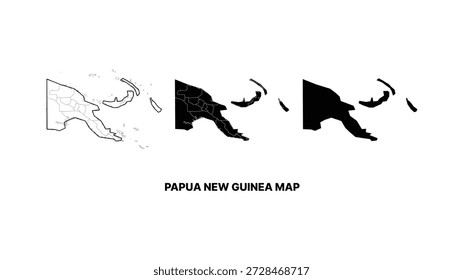 Papua nova ilustração do vetor do mapa da Guiné