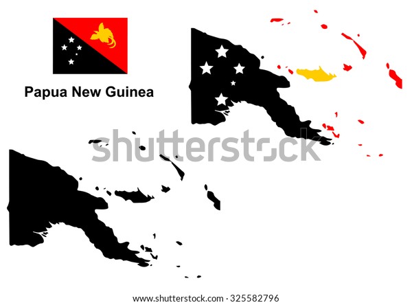 Papua New Guinea Map Vector Papua Stock Vector (Royalty Free) 325582796 ...