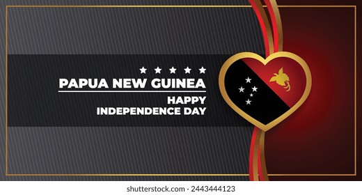 Papua New Guinea National Day, celebration template banner vector Illustration