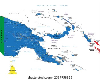 Papua New Guinea political map svg