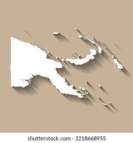 Papua New Guinea vector country map silhouette