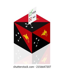 papua new guinean ballot box. vector illustration