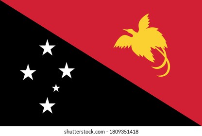 Papua New Guinean nation flag design template