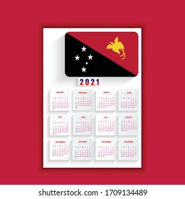 Papua New Guinia New Year 2021 Poster Template Design