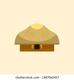 Papua Traditional House vector design